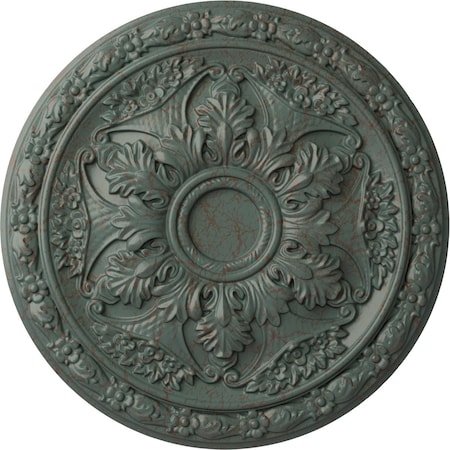 Ekena Millwork Baile Ceiling Medallion (Fits Canopies up to 3 1/4"), 20"OD x 1 5/8"P, Cloud Burst Crackle CM20BLCBC